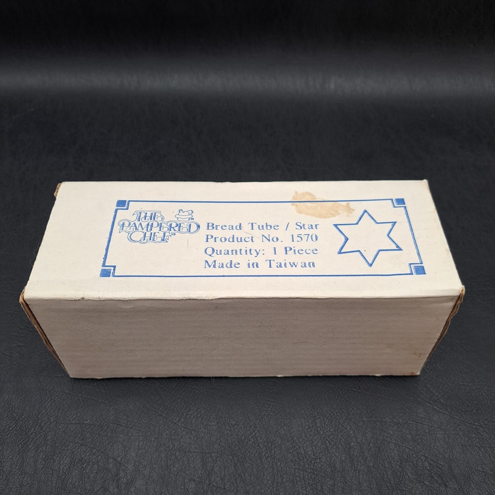 Pampered Chef Star Bread Tube 1570 Stainless Steel Baking Mold Vintage New Box